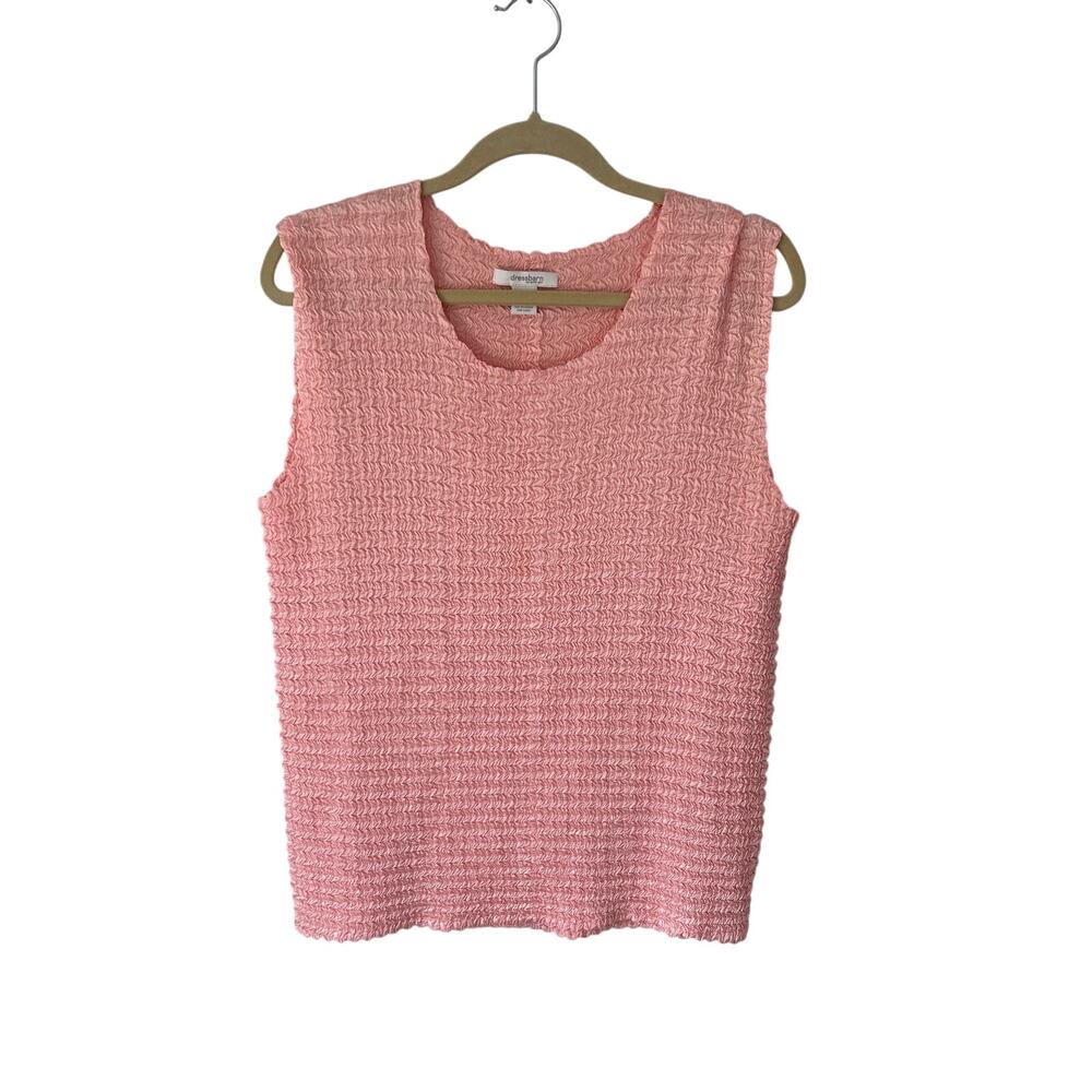 Dressbarn Pink Scrunchy Sleeveless Top 18/20